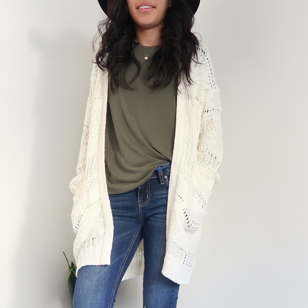 Chunky Cream Lush Cardigan